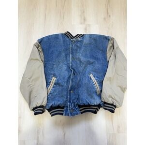 Men's Size Small Vintage Denim Cotton In Crowd Bomber Jacket